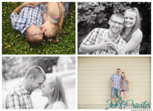 An engaged couple getting their engagement session photographed at the townsend hotel in Birmingham, Michigan